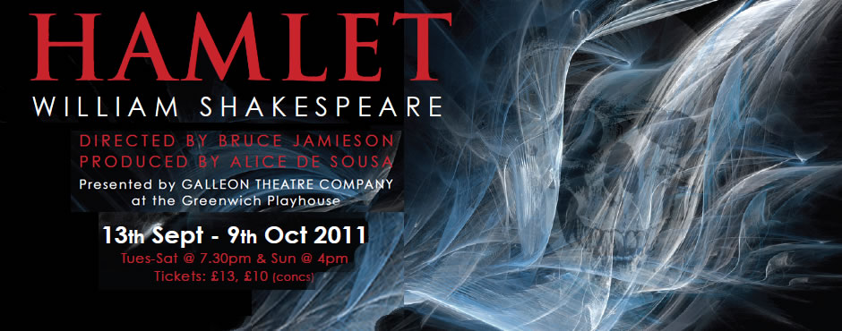 Hamlet produced by the Galleon Theatre Company at the Greenwich Playhouse